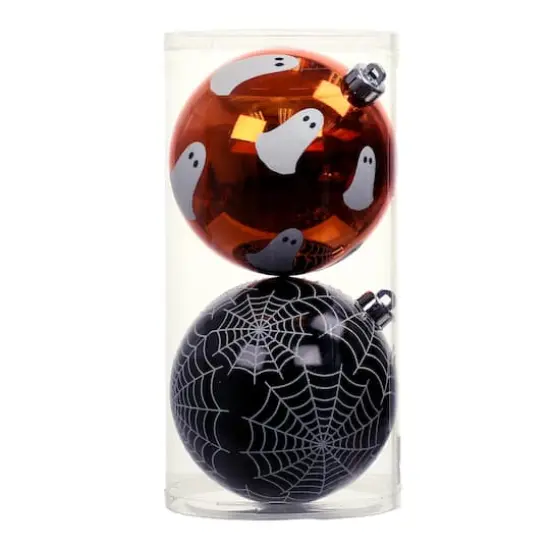 6" Ghost & Spiderweb Ball Ornament Set by Ashland&reg; {1}
