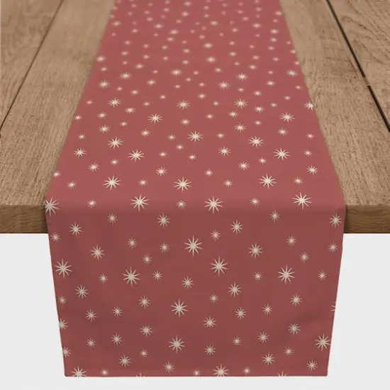 90" Red Twinkle Cotton Twill Runner {1}