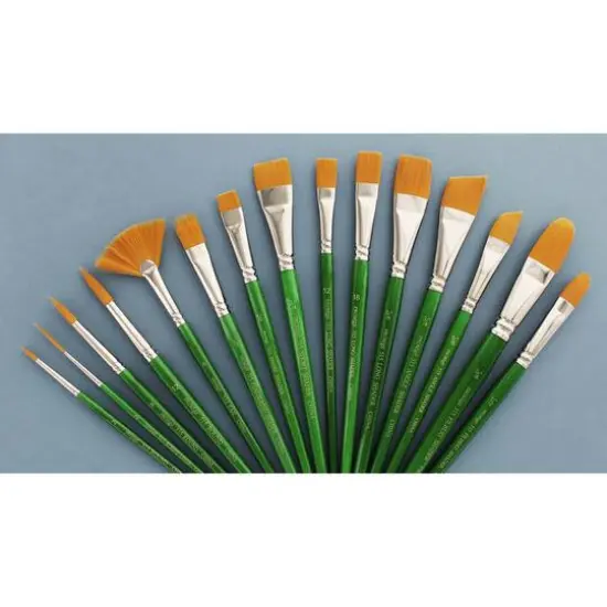 Prot&eacute;g&eacute; Gold Nylon Short Handle 15 Piece Brush Set {3}