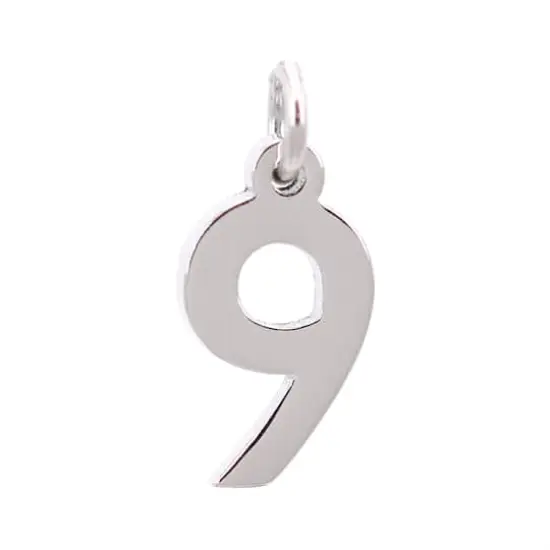 Sterling Silver Number Charm by Bead Landing&trade; 9 {1}