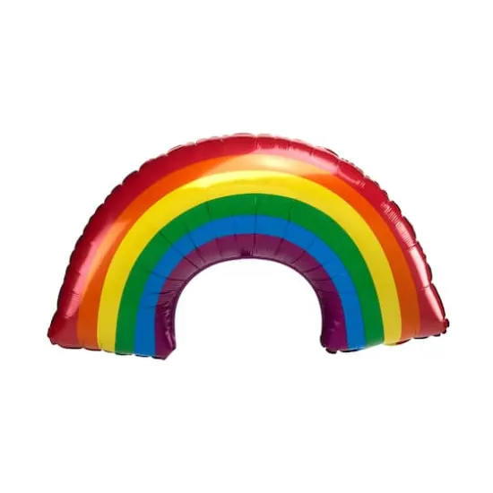 SuperShape&trade; 34" Iridescent Rainbow Holographic Foil Balloon {1}