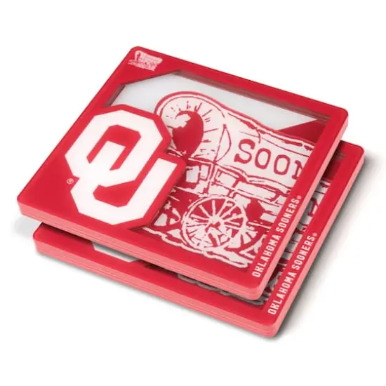 College Team 3D Logo Series Coasters, 2ct. Oklahoma Sooners {1}