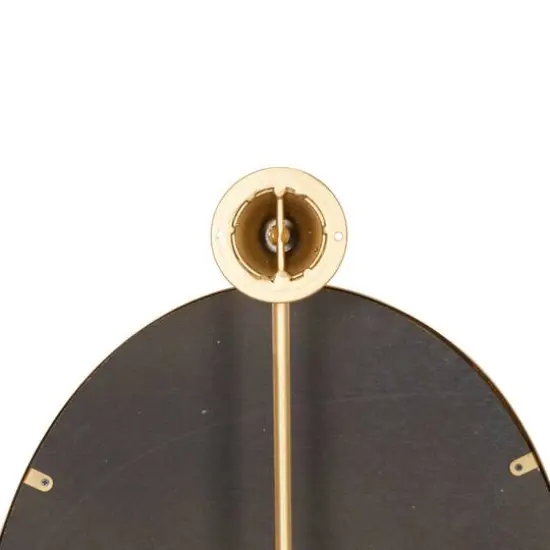 29" Oval Wood Wall Mirror Gold {6}