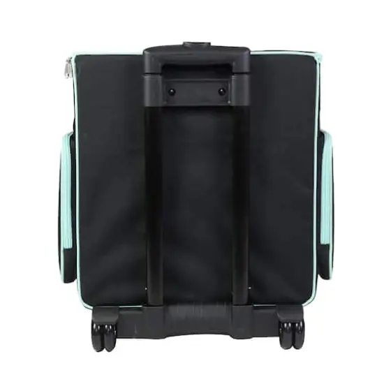 Everything Mary Black & Teal Rolling Craft Bag {5}