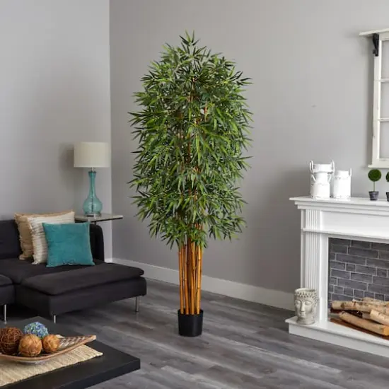 7ft. Potted Curved Bamboo Silk Tree {4}