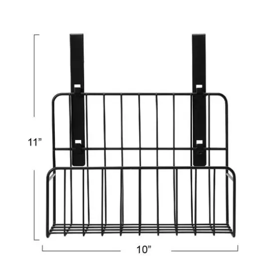 Household Essentials Over the Door Shallow Metal Basket {6}
