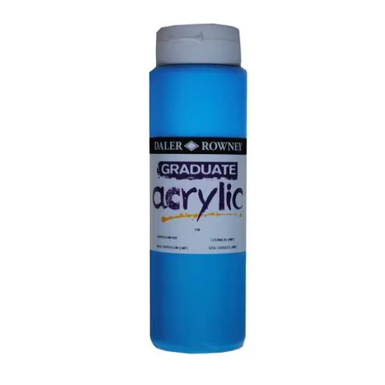 Daler-Rowney&reg; Graduate Acrylic, 500mL Cerulean Hue {1}