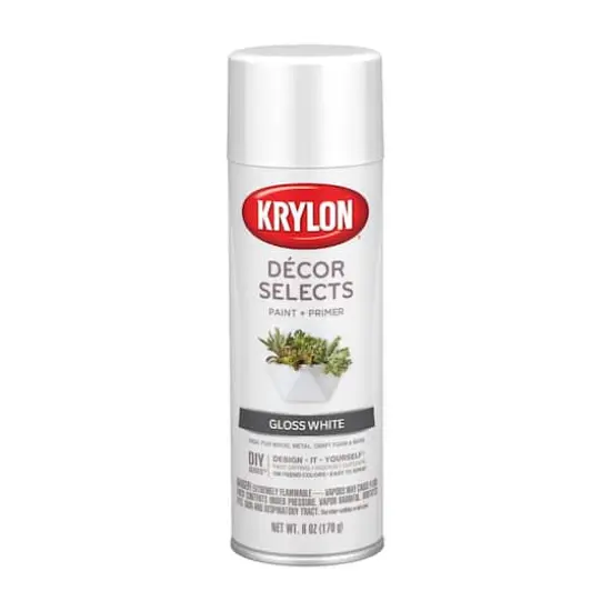 Krylon&reg; D&eacute;cor Selects Gloss Paint & Primer White {1}