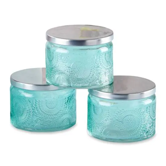 Kate Aspen&reg; Garden Blooms Blue Glass Tea Light Holder, 4ct. {1}