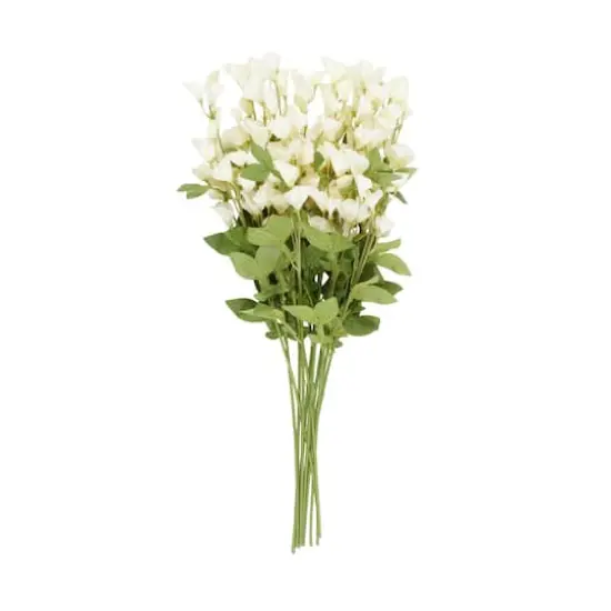 35" White Sweet Pea Artificial Flower Stem, 12ct. {7}