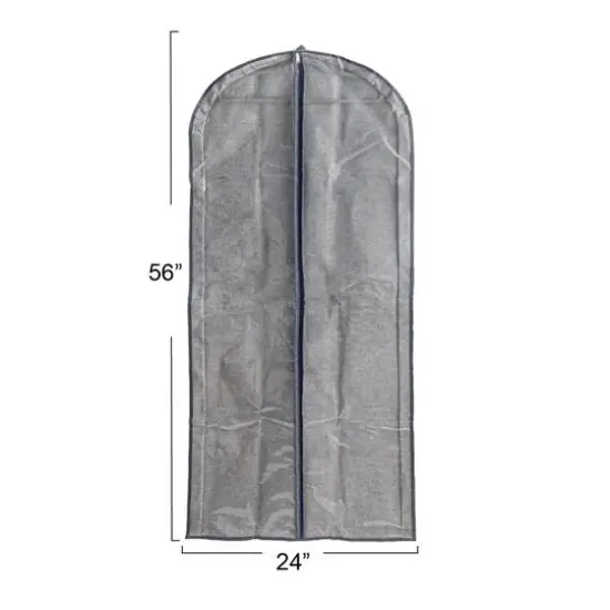Household Essentials 56" Denim Blue Hanging Zippered Garment Storage Bag, 2ct. {6}