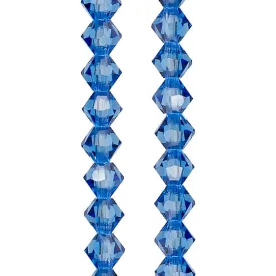 Preciosa Glass Crystal Bicone Beads, 4mm by Bead Landing&trade; Sapphire {1}