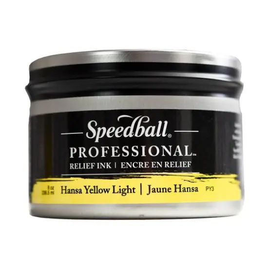 Speedball&reg; Professional&trade; Relief Ink, 8oz. Hansa Yellow {1}