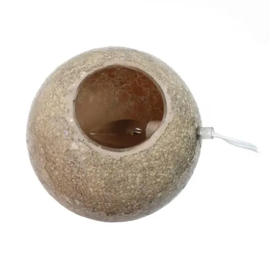 Simple Designs 7.7" Mosaic Stone Ball Table Lamp Champagne {6}