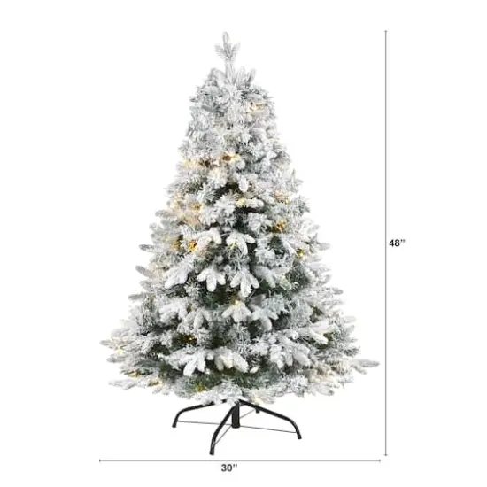 4ft. Pre-Lit Vermont Mixed Pine Artificial Christmas Tree, Clear LED Lights {8}