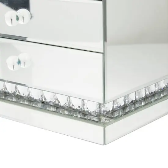 Silver Glam Jewelry Box, 11" x 8" x 11" {6}