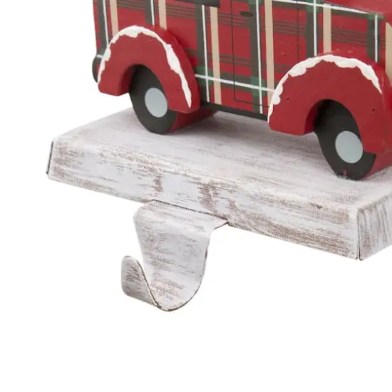 Glitzhome&reg; Red Truck Stocking Holder Set {8}