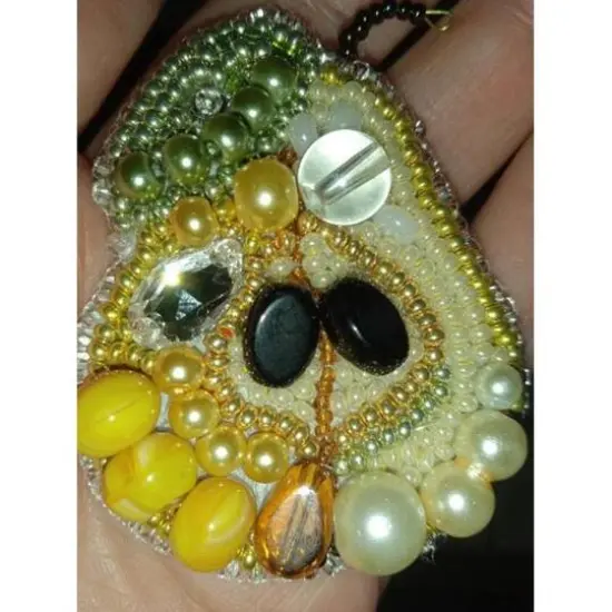 Crystal Art Beadwork Kit For Creating Brooch Pear {6}