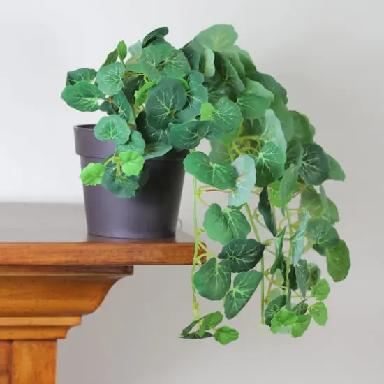 8" Forest Green Artificial Foliage in Brown Pot {3}