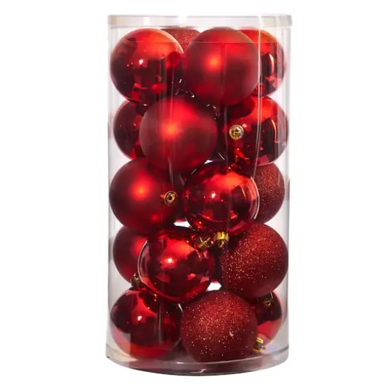 20ct. 3" Red Shatterproof Christmas Ornaments {4}
