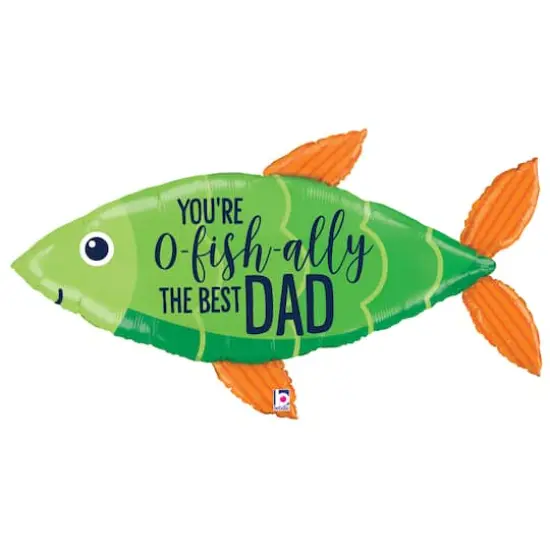 45" O-fish-ally Best Dad Foil Balloon {1}