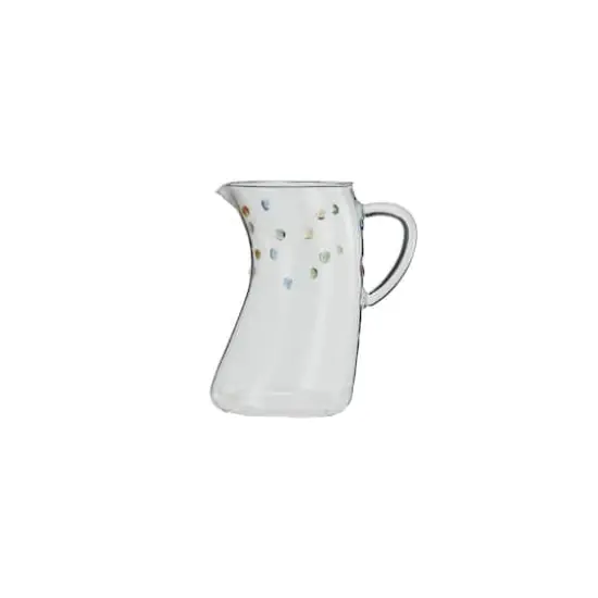 Hello Honey 42oz. Artisanal Borosilicate Glass Pitcher with Raised Dots {1}