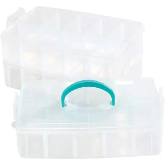 We R Memory Keepers&reg; 3-Tier Snap Box Translucent Plastic Storage Case {3}