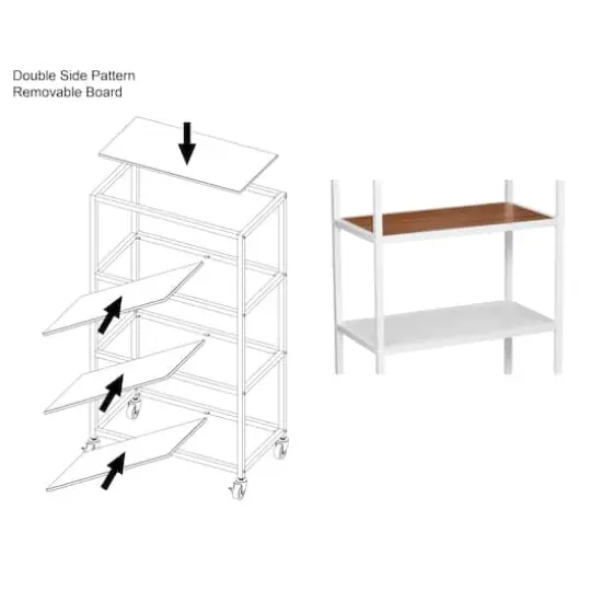 White Heights 4-Tier Rolling Cart by Simply Tidy&reg; {4}