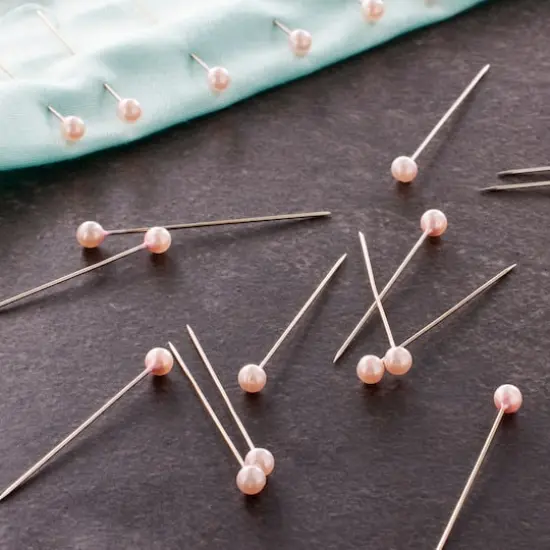 Loops & Threads&trade; Long Pearlized Pins Pink {3}
