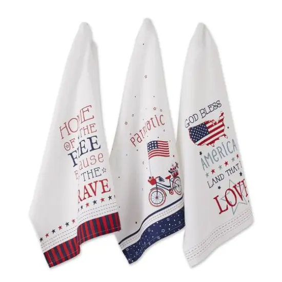 DII&reg; Americana Printed Dishtowel Set {1}