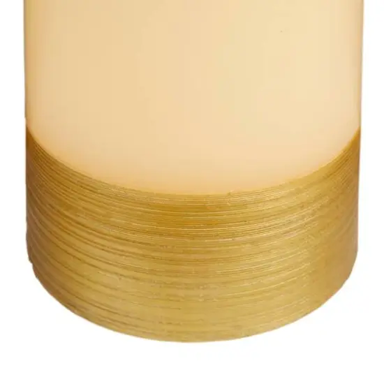 Cream & Gold Traditional Flameless Candle {5}