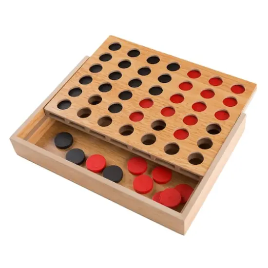Toy Time Classic Four in a Row Wooden Game {4}
