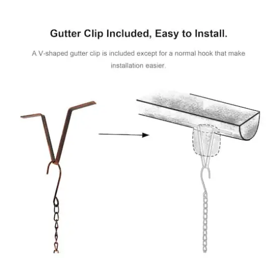 Glitzhome&reg; 8.5ft. Faux Copper Lotus Flower & Bell Rain Chain {9}