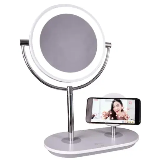 OttLite 15.65" Wireless Charging LED Makeup Mirror {1}