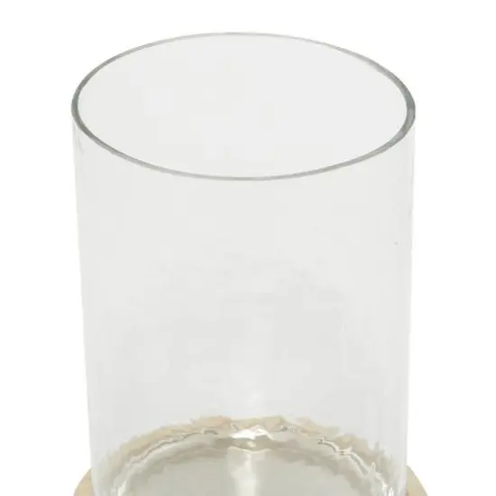 10" Cream Wood Traditional Candle Holder {4}