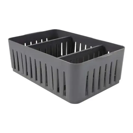 Simplify Gray Stackable Organizer Bin with Adjustable Dividers {6}