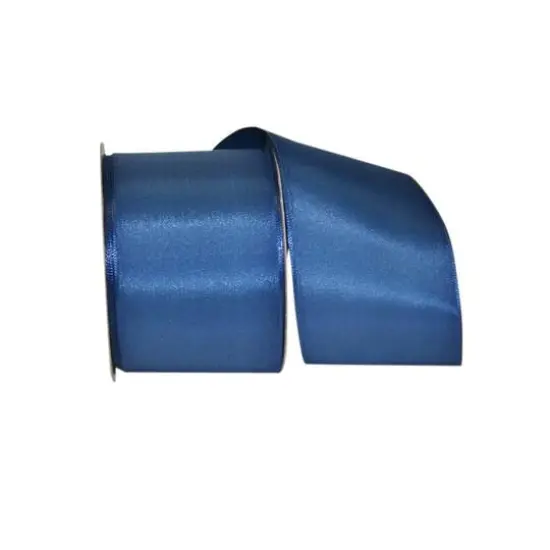 Reliant 2.5" x 25yd. Rhapsody Taffeta Wired Ribbon Light Navy {1}