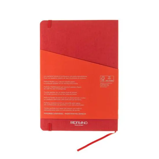 Fabriano&reg; Ecoqua Plus Dotted A5 Fabric-Bound Notebook Red {11}