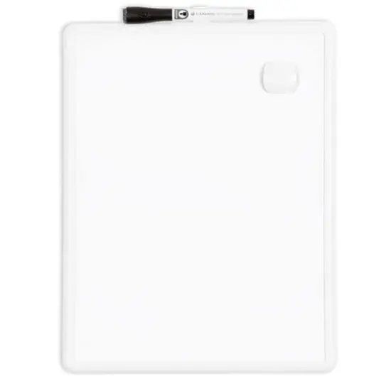 U Brands White 14" x 11" Magnetic Dry Erase Board {1}