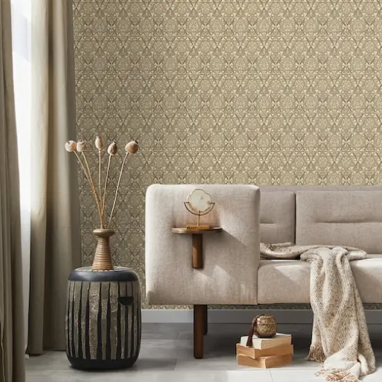 Tommy Bahama&reg; Rattan Lattice Peel & Stick Wallpaper Hemp {6}