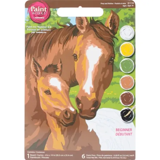 Dimensions&reg; PaintWorks&trade; Pony & Mother Paint-by-Number Kit {1}