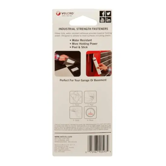 VELCRO&reg; Brand Industrial Strength Tape, 4ft. Black {6}