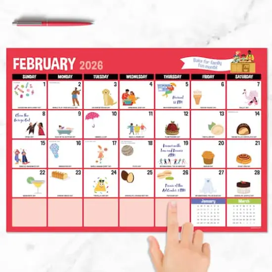 2026 Every Day's A Holiday Medium Desk Pad Monthly Blotter Calendar {3}