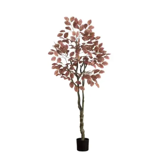 6ft. Brown Autumn Dogwood Artificial Potted Tree {1}