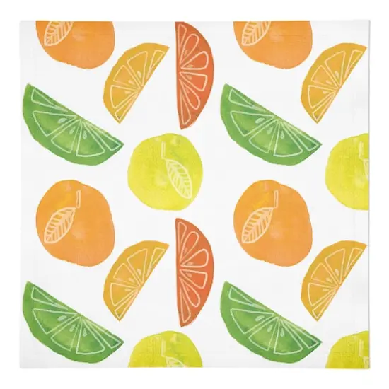 Citrus Fruit Pattern 10" x 10" Cotton Twill Napkin {1}