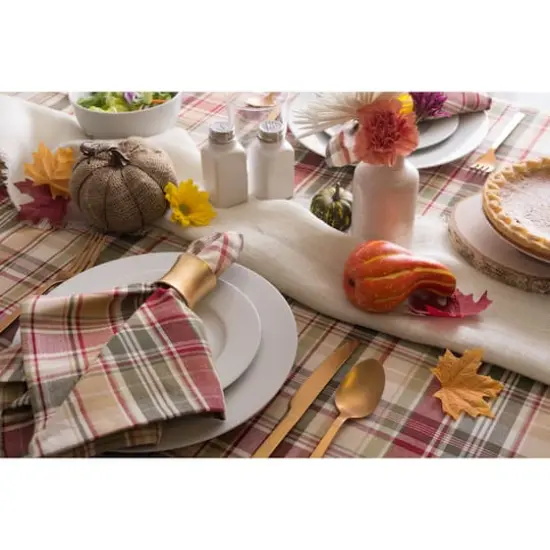 DII&reg; 104" Give Thanks Plaid Tablecloth {3}