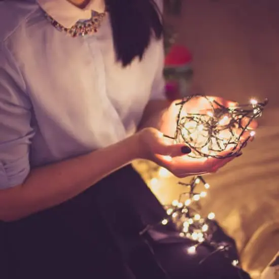 20ct. Warm White LED Wide Angle Christmas String Lights with Green Wire {3}