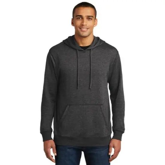 District Lightweight Fleece Hoodie Heathered Black {4}