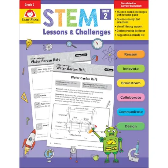 Evan-Moor&reg; STEM Lessons & Challenges, Grade 2 {1}