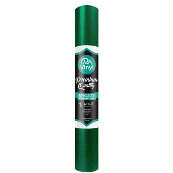 PA Vinyl Fine Glitter Permanent Adhesive Vinyl Emerald {1}